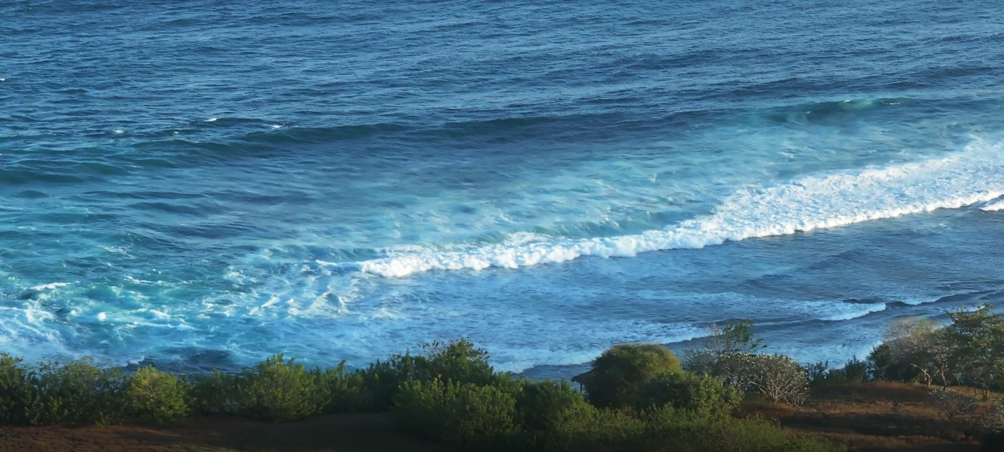 The ocean beside the project
